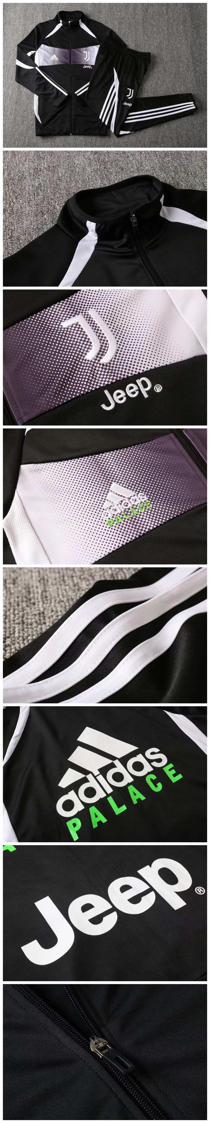 2019-20 Juventus Palace Black Training Suit ( Jacket+ Trousers)